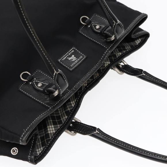 BURBERRY Blue Label Tote Bag Nylon Black Silver Auth 88574 - Picture 6 of 16